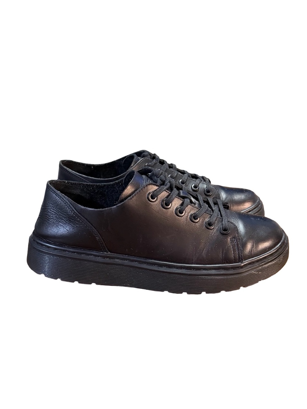 Dr. Martens Dante Brando Leather Low Top Shoes Women’s Size 9 Men’s Size 8 Black